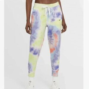 NEW Women's Nike Dri-Fit Fleece Tie Dye Sweatpants Colorful Pants Jogger Size L